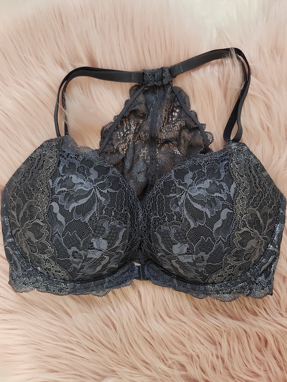 PRE-LOVED PINK VICTORIA'S SECRET DATE RACERBACK BRA-32DD